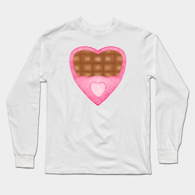 Chocolate Valentine Long Sleeve T-Shirt by Aisiiyan